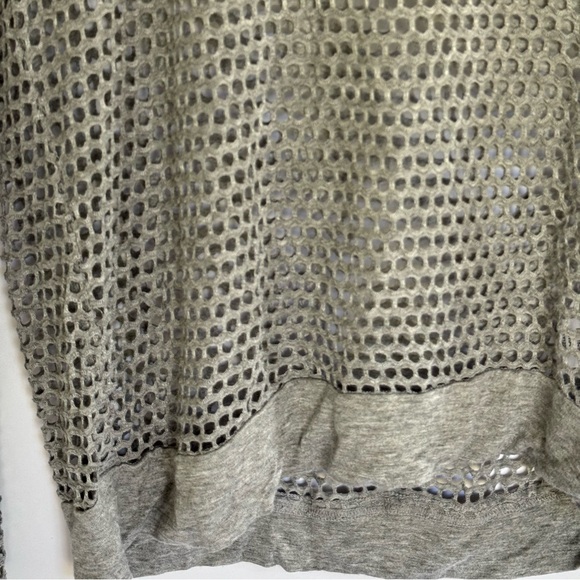 Laser cut Beach hoodie from Buckle High low hem Gray USA Made Small - Picture 15 of 16